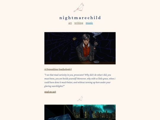 writing-fanworks screenshot