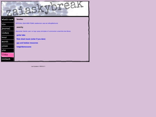 links screenshot