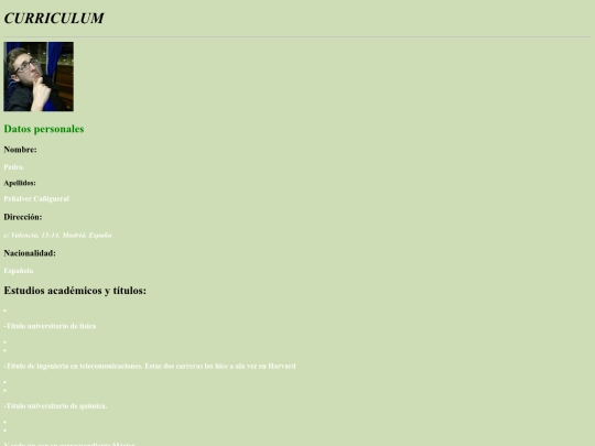 Curriculum screenshot