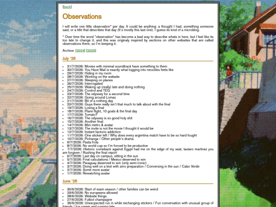 blog/observations screenshot