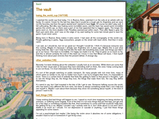 blog/vault screenshot