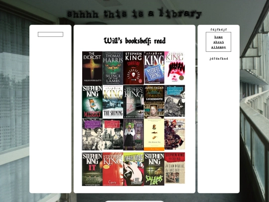 library/bookshelves screenshot