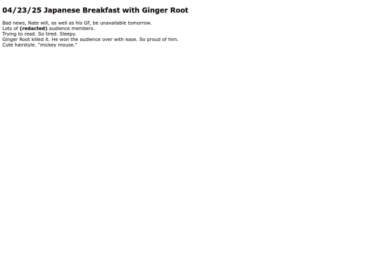 Writing_portal/Concert_Notes/04-23-25-JBrekkie screenshot