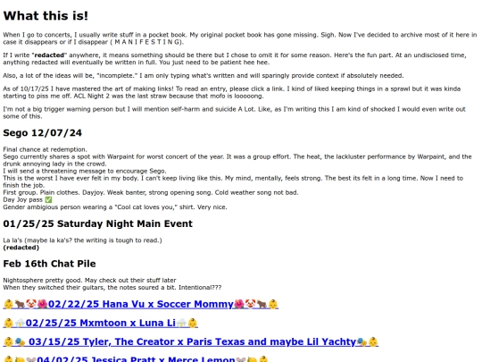 Writing_portal/concertnotes screenshot