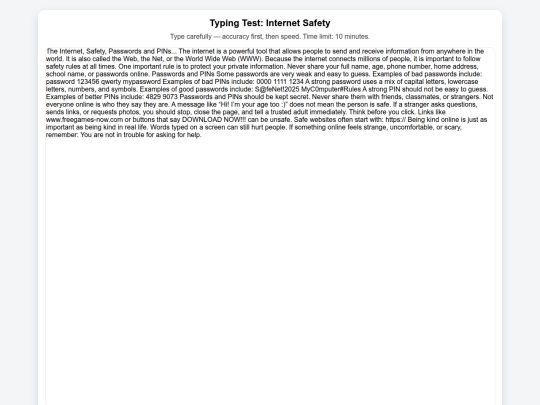typingtest screenshot