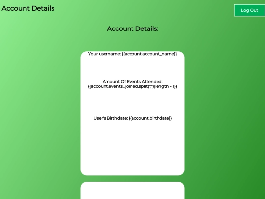 AccountPage screenshot