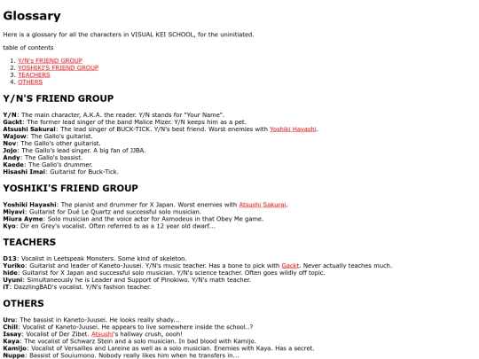 glossary screenshot