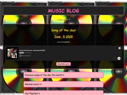 musicblog screenshot