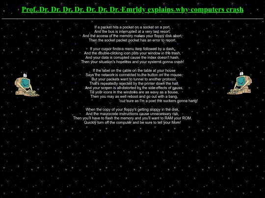computercrashpoem screenshot