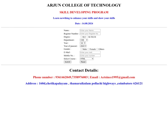 form screenshot
