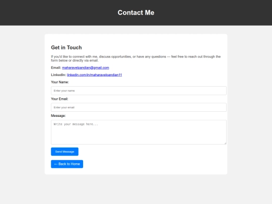 my new website/contact screenshot