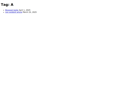 tagtestA screenshot