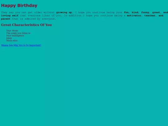 MyNewPage screenshot