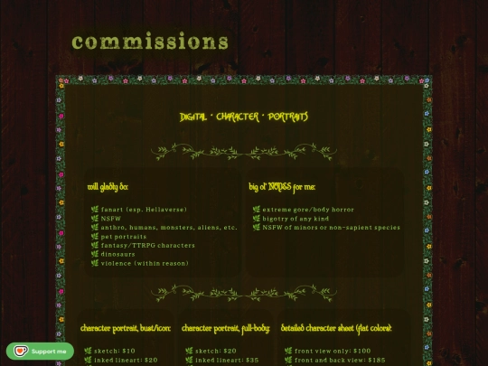 commissions screenshot
