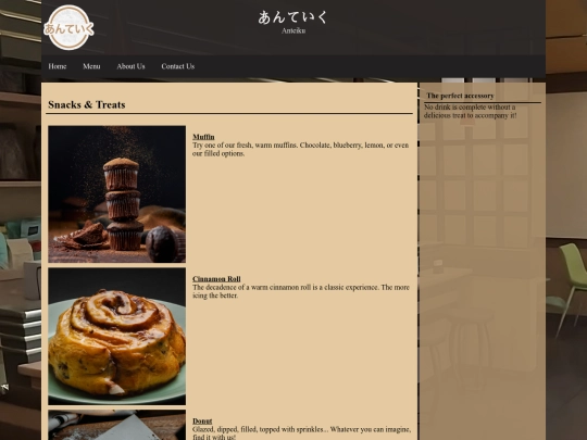 menuSnacks screenshot