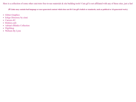 links screenshot