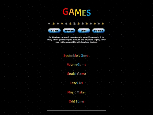 games screenshot