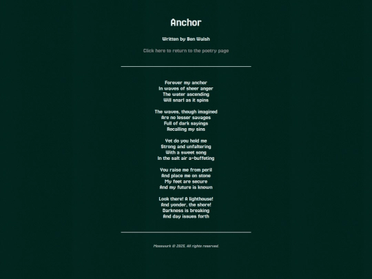 poems/anchor screenshot