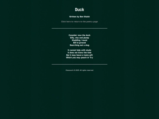 poems/duck screenshot