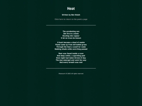 poems/heat screenshot