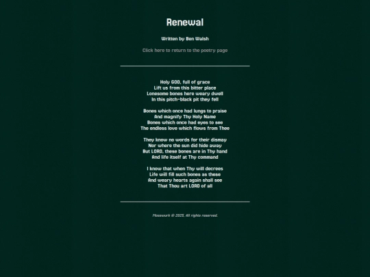 poems/renew screenshot