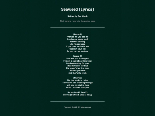 poems/seaweed screenshot