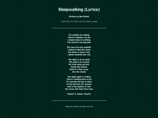 poems/sleepwalk screenshot