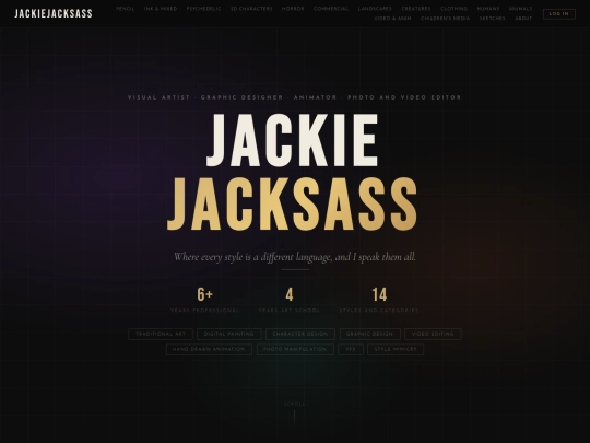 jackiejacksass-portfolio screenshot