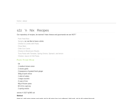recipes screenshot
