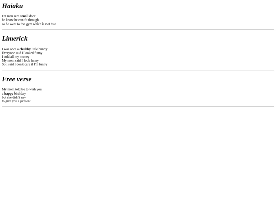 Poems screenshot