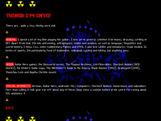 interests screenshot