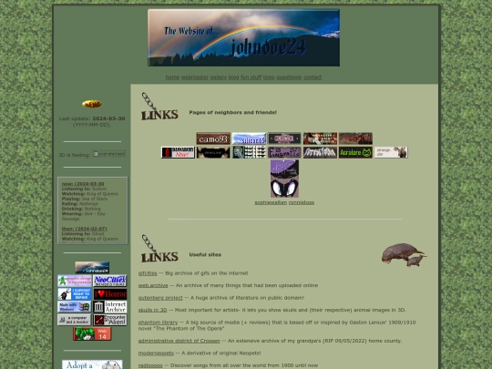 page/links screenshot