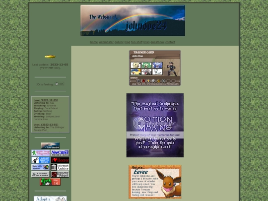 page/quizzes screenshot