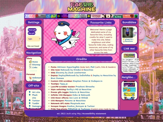 links screenshot