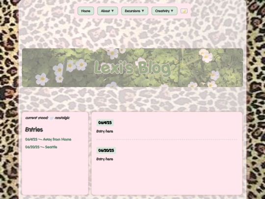 Blog screenshot