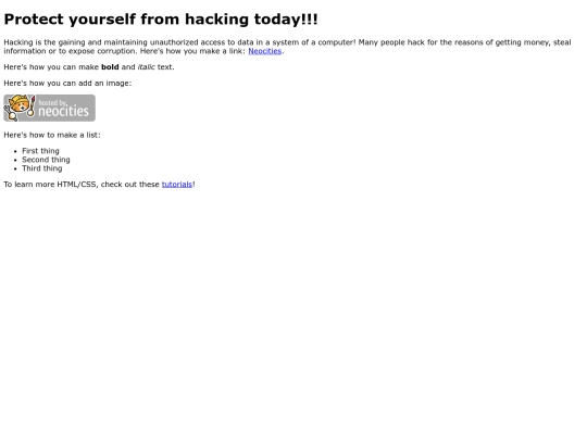 index screenshot