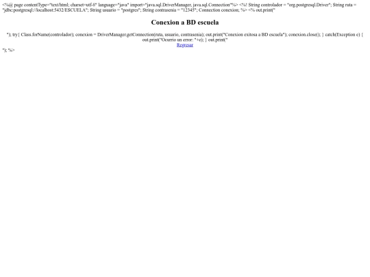 unidad3/bdconection/escuela screenshot