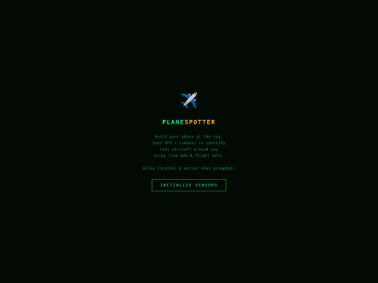 projects/planespotter screenshot