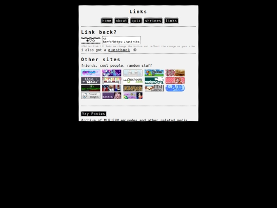 links screenshot