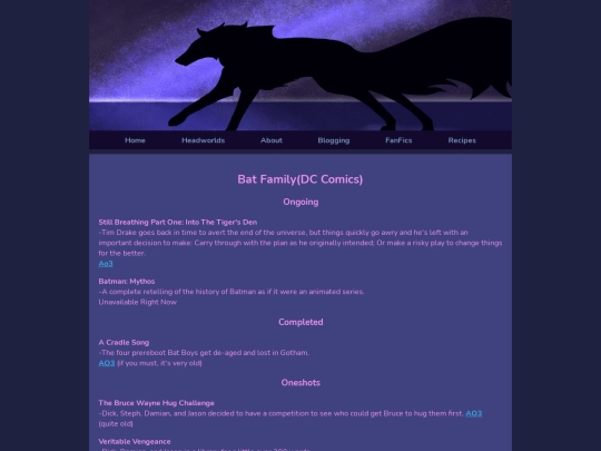 fanfic_list screenshot