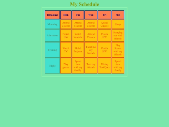 Table screenshot