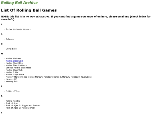 list screenshot