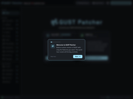 programs/gust/GUST-Patcher screenshot