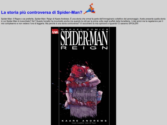 Blog/storiapiùcontroversaspiderman screenshot
