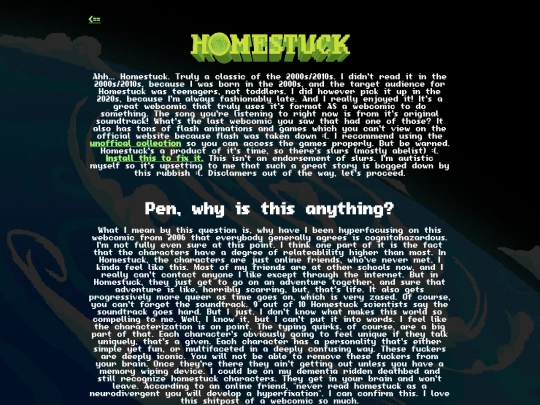 homestuck screenshot
