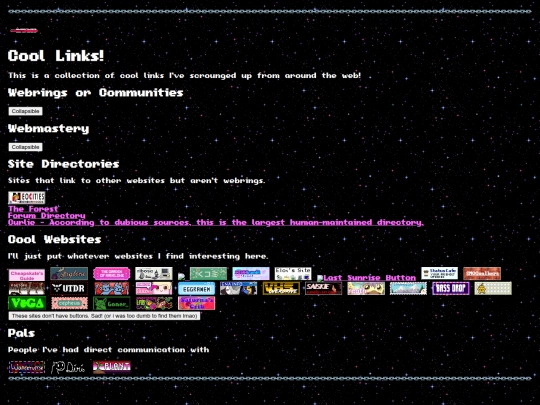 links screenshot