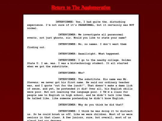 writing/agglomeration/TheSubstitute screenshot