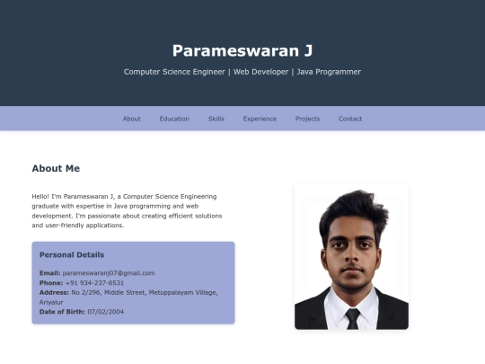 Portfolio screenshot