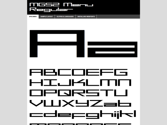 webfont/mgs2menu-demo screenshot