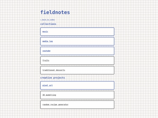 fieldnotes screenshot